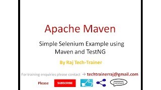 Selenium Java Example using Maven and TestNG  Using pomxml managing dependencies [upl. by Idelson557]