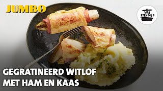 Wat eten we Gegratineerde witlof met ham en kaas [upl. by Yelena]