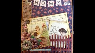 Authentique Homestead Recipe mini album tutorial part 1 [upl. by Blair]