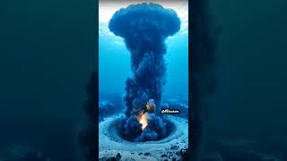 Exploration in the sea  Mountain Eruption Sea shorts amazing wow sea eruption [upl. by Malda]