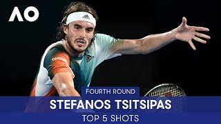 Stefanos Tsitsipas  Top 5 Shots 4R  Australian Open 2022 [upl. by Zerlina733]