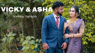 Colachel Christian Wedding Highlights  Vicky Asha [upl. by Notsnarc]