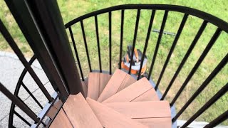 DIY spiral staircase on a deck Paragon stairs [upl. by Ardine]