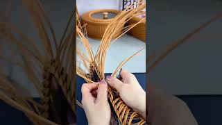 How to Weave with PE Rattan diy diybasket handmade [upl. by Nadnerb]