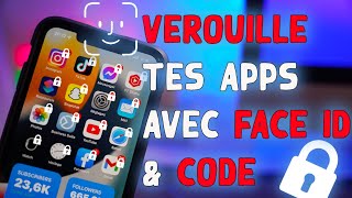 IOS 154  NOUVEAU BLOQUE TES APPLICATIONS AVEC FACE ID ET CODE methode tres facile [upl. by Adiaroz]