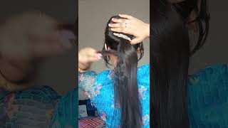 Mini claw clip hair bun 😻youtube hair hairtutorial longhair hacks skincare [upl. by Zimmermann]