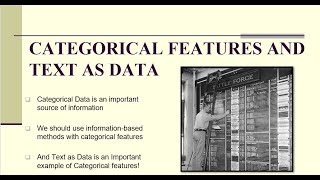 APM75 Categorical Features and Text as Data [upl. by Naval]