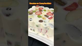 GELATINA CREMOSA con FRUTAS POSTRE FÁCIL para FAMILIA o NEGOCIO [upl. by Nerrag]