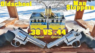 Old School Manstoppers 38 Special VS 44 Special Lead Hollow Points [upl. by Salvatore993]