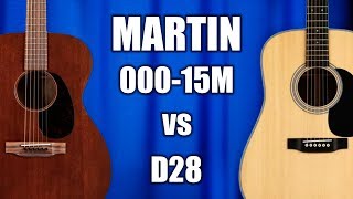 Martin 00015m vs D28  Tone comparison [upl. by Initof711]