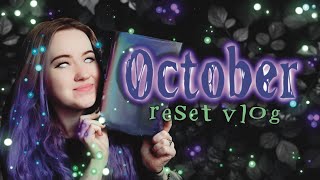 🔮October Reset Vlog🔮 planner chats and book stacks [upl. by Wasson852]