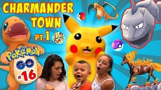 PIKACHU in CHARMANDER TOWN Family Fun Play Time at the Park FGTEEV REAL LIFE POKEMON GO Part 16 [upl. by Liamaj]