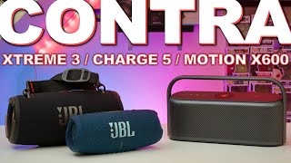 JBL Xtreme 3 y JBL Charge 5 Contra el Soundcore Motion X600 [upl. by Spense]