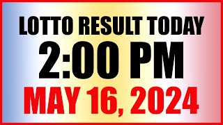 Lotto Result Today 2pm May 16 2024 Swertres Ez2 Pcso [upl. by Coplin]