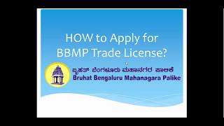 How to Apply for BBMP Trade License [upl. by Kina]