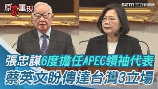 「張忠謀擔任APEC領袖代表無可取代」 蔡英文盼傳達台灣3立場｜三立新聞網 SETNcom [upl. by Stiles]