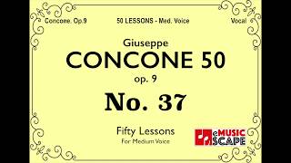 Concone 50 Op9 No37 Medium Voice 콘코네 중성용 [upl. by Ahseetal]