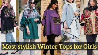 stylish modren winter tops design for girlsletast tops design for girlstrandy tops design [upl. by Arramas925]