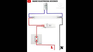 Tube light connection wiring Diagram  ट्यूब लाइट का कनेक्शन कैसे करेंshorts [upl. by Gregor]