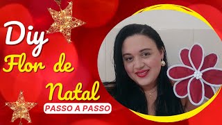 Diy Flor Poinsétia Como fazer flor de natal [upl. by Nessy]