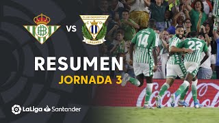 Resumen de Real Betis vs CD Leganés 21 [upl. by Idnib]