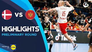 Denmark vs Montenegro  Highlights  Preliminary Round  Mens EHF EURO 2022 [upl. by Ainivad]