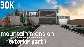 bloxburg modern mega mountain mansion 30k exteriorpart 1 [upl. by Feliza580]