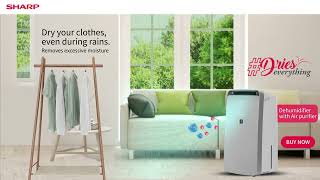 SHARP Dehumidifier with Air Purifier I Laundry Mode I [upl. by Arrim]