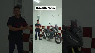 SIAP HAJAR LUBANG MATIK PAKAI SUSPENSI DEPAN MOTOR SPORT HONDA XADV 750 honda hondaxadv xadv [upl. by Ursal948]