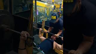 Bench press 105kg gymmotivation shots youtubeshorts [upl. by Aiouqes]