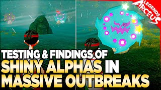 Finding How to Get Shiny Alpha Pokemon in Massive Mass Outbreaks  Pokemon Legends Arceus [upl. by Soigroeg899]