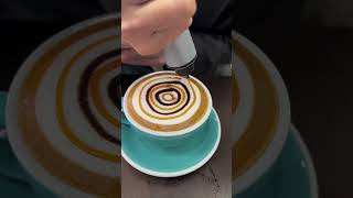 Latte art with a unique technique latteart [upl. by Bunting]