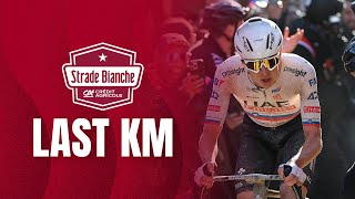 Strade Bianche 2024  Last KM Pogacar wins [upl. by Airitac]