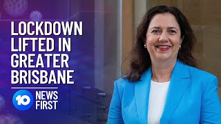 COVID19 Brisbane Lockdown Lifted After Queensland Records One Local Case  10 News First [upl. by Sassan]