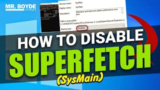 How to Disable Superfetch on Windows 10 SysMain [upl. by Amery130]