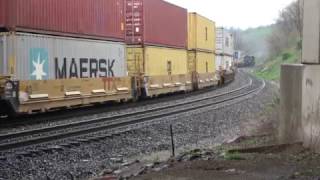 CSX 753798 amp 5234 whelpers 7855 amp 5269 intermodal in 4K [upl. by Enytnoel]