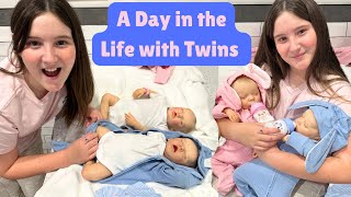 A DAY IN THE LIFE WITH REBORN PREEMIE TWINS [upl. by Gnues]