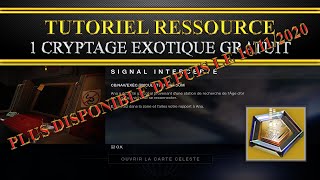 Destiny 2 Fr Tutoriel une ressource Cryptage exotique gratuite [upl. by Nallij459]