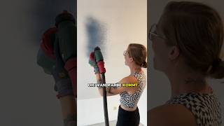 SPRITZEN statt WALZEN🥵🤪 wandfarbe spritzen renovieren hausbau diy [upl. by Vallie]