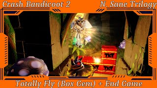 Crash Bandicoot 2 Cortex Strikes Back  Totally Fly Box Gem  End Game [upl. by Mendel550]