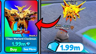 OMG🔥 I GOT NEW RARE ULTIMTAE CLOCKMAN🤯 Toilet Tower Defense [upl. by Chirlin]