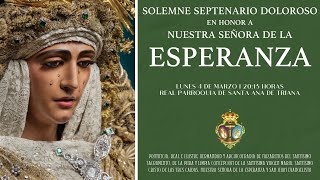 CULTOS  Día 2  Solemne Septenario Doloroso en Honor y Gloria de Nuestra Señora de la Esperanza [upl. by Ahsinav]