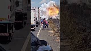 Incident from an explosion on the Highway [upl. by Redla597]