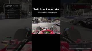 F1 Leaguerace switchback overtake after safetycar restart Track Marina Bay CiurcutSingaporef1 [upl. by Trik513]