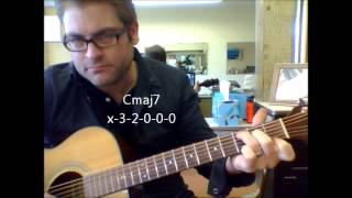 How to play Cmaj7 guitar chord on acoustic guitar [upl. by Radborne998]