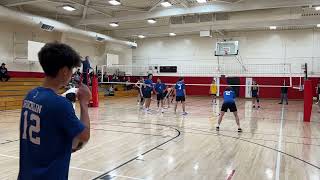 3924 Rocklin HS Mens Volleyball Varsity 2nd Set v Nevada Union HS [upl. by Grekin]