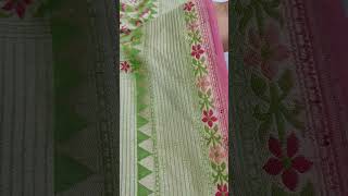 Pure banarasi chiffon khaddi georgette saree multi colour with minakari work ✨ [upl. by Essinger]