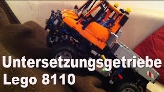 LEGO Technic 8110  Unimog U400  Umbau Powerfunktion Untersetzungsgetriebe [upl. by Parrisch922]