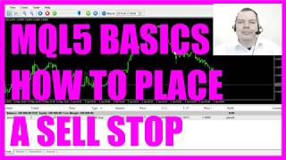 LEARN MQL5 TUTORIAL BASICS  17 HOW TO PLACE A SELL STOP [upl. by Ailes]