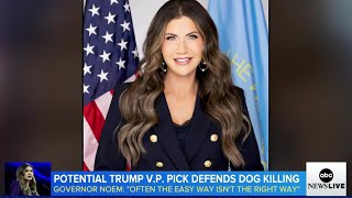 Kristi Noem defends controversial decision to shoot her dog [upl. by Ahsemat]